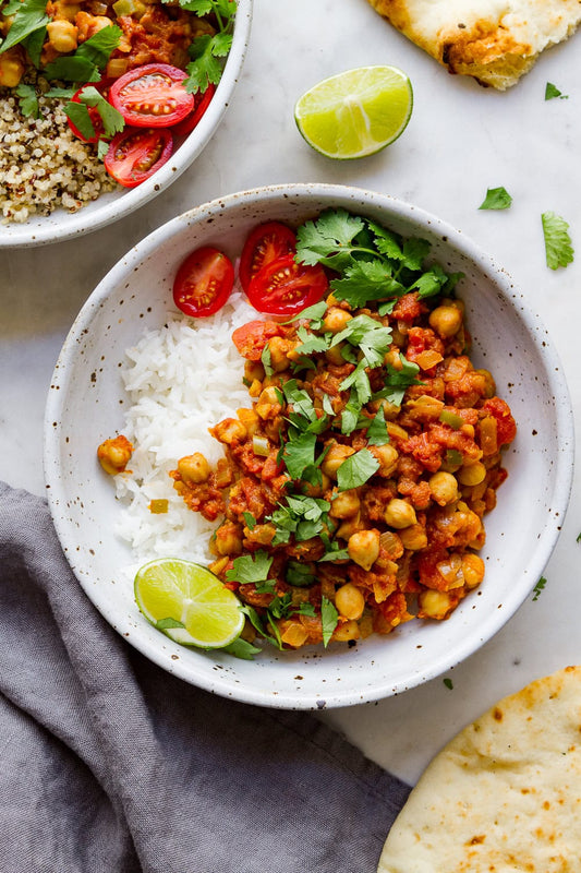 Channa Masala Rice Bowls